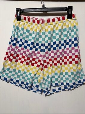 Hanna Andersson Multicolor Mosaic Checkerboard Knit Women’s Shorts